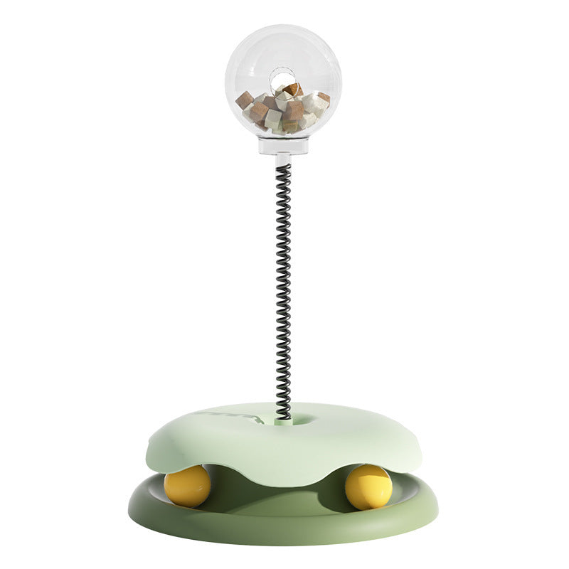 Cat Leakage Food 2 In 1 Toys Turntable Ball Toys Kitten Funn