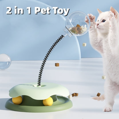 Cat Leakage Food 2 In 1 Toys Turntable Ball Toys Kitten Funn