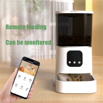 Pet Automatic Feeder Large Capacity Smart Voice Recorder APP Control Timer Feeding Cat Dog Food Dispenser With WiFi Pet Bo