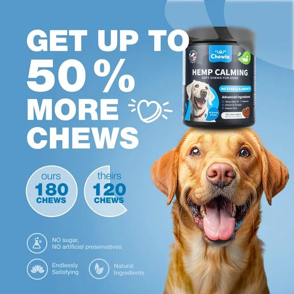Calming Chews For Dogs Duck Flavor Canine Supplement