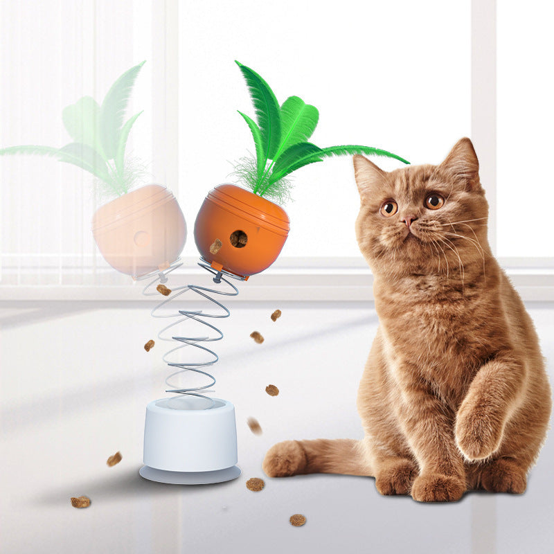Cat Leaking Food Toy Self-Playing Tumbler Toys Funny Swing