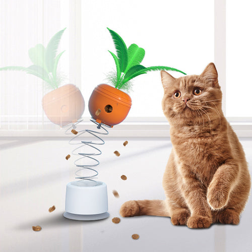Cat Leaking Food Toy Self-Playing Tumbler Toys Funny Swing