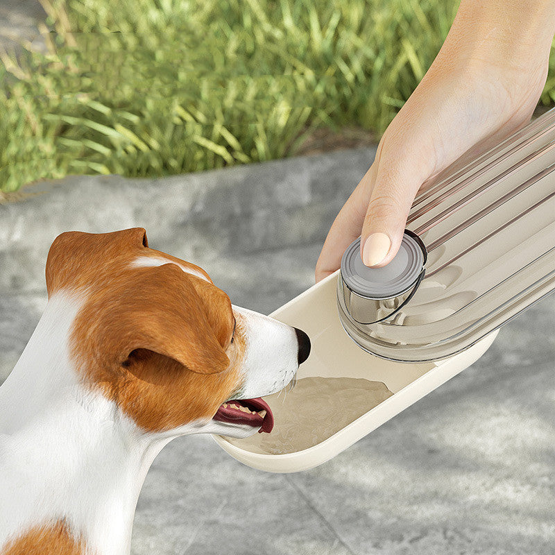 2In1 Pet Water Cup Segment Design Green Dog Walking Portable