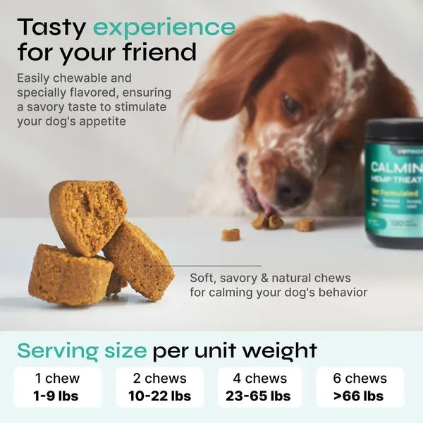 Hemp Calming Chews For Dog Anxiety Relief Duck Favor Calming