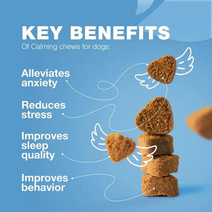 Calming Chews For Dogs Duck Flavor Canine Supplement