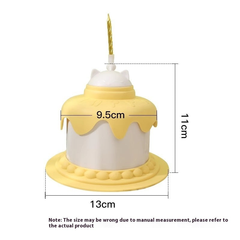 Multifunctional Cake Shape Cat Toy Creative Pet Feeding Bowl