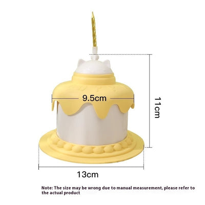 Multifunctional Cake Shape Cat Toy Creative Pet Feeding Bowl