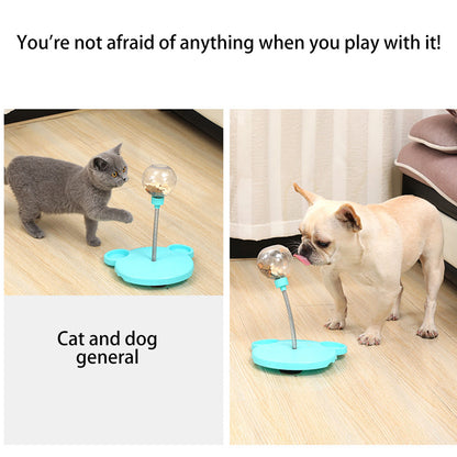 Pet Feeder Cat Toy Pet Leaking Food Ball SelfPlaying Tumbler