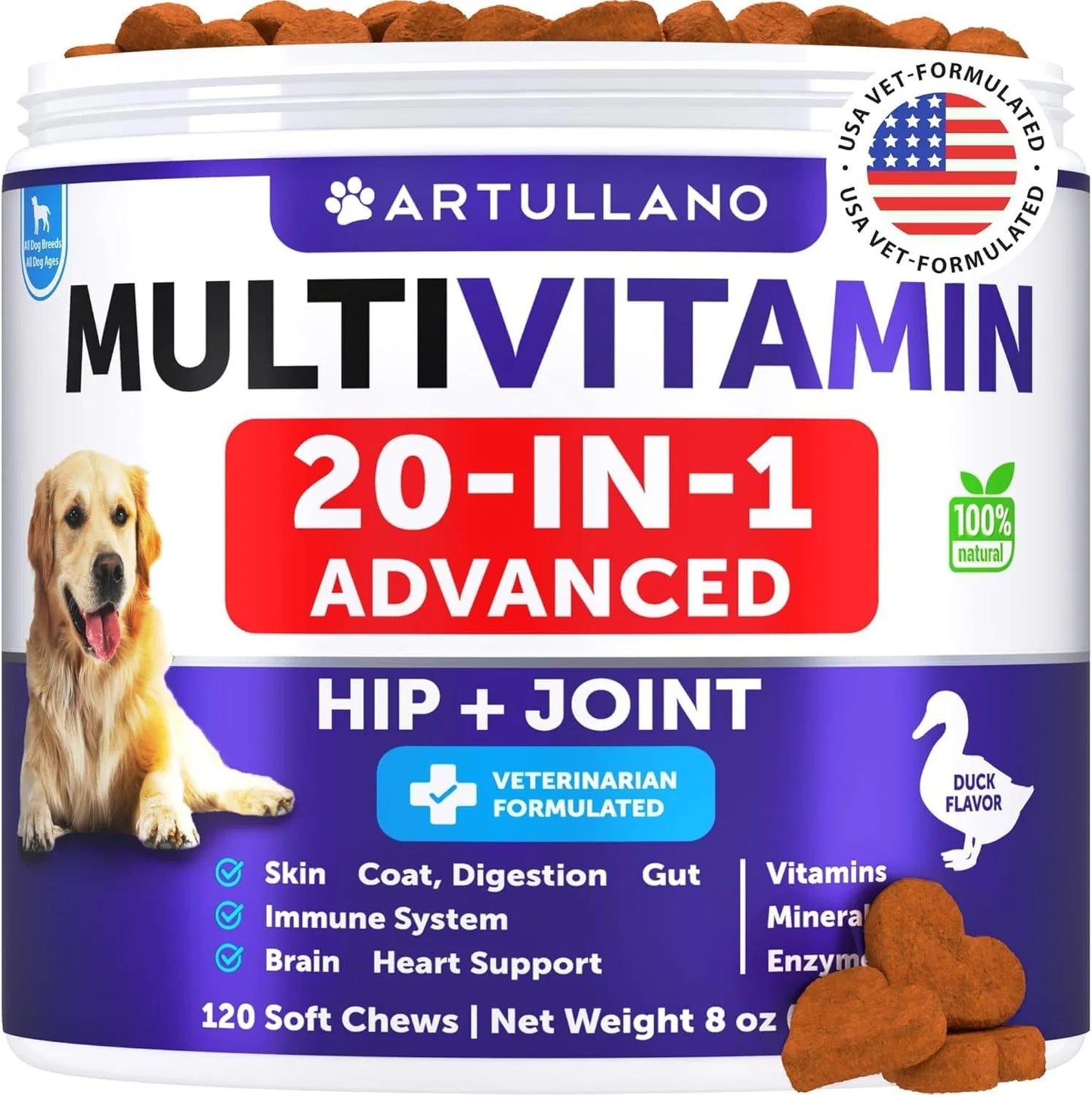 Dog Multivitamin Chewable With Glucosamine 20 In 1 Dog