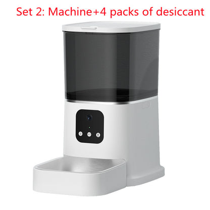 Pet Automatic Feeder Large Capacity Smart Voice Recorder APP Control Timer Feeding Cat Dog Food Dispenser With WiFi Pet Bo